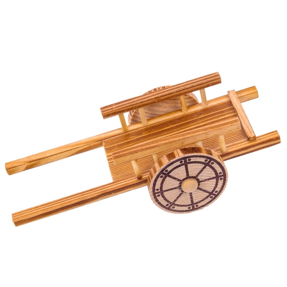 IBASETOY Miniature Cart Model Small Garden Trolley Decorative Item for Home and Collector Display