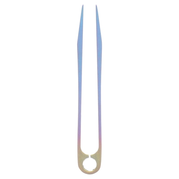 IBASETOY Titanium Tweezers Tool with Flat Tip Lightweight Portable for Travel Outdoor and Home Use