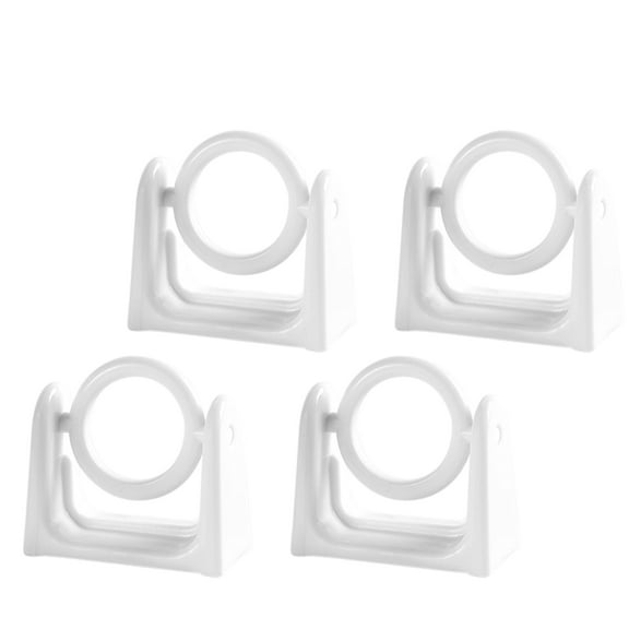 IBASETOY Modern 4pcs Rod Support Brackets Nail Multi Purpose Curtain Rod Stands for Living Room