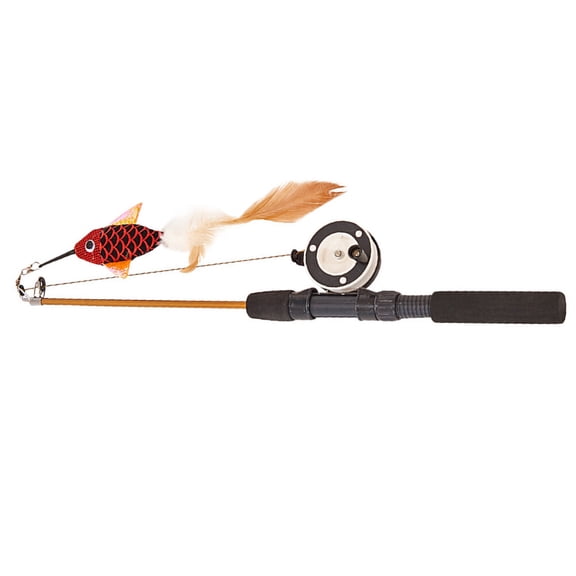 IBASETOY Multi Cat Teaser Toy with Fishing Rod and Cloth for Cats Playing Keeps Healthy Active