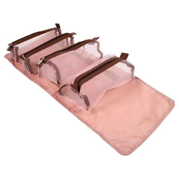 IBASETOY Multi Compartment Toiletry Bag Roll Up Makeup Bag for Travel Use 1Pcs