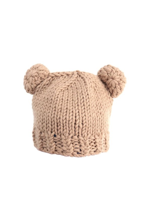 Newborn Photo Shoot Set Baby Photography with Crochet Toy Bear in Light Tan 1 Set