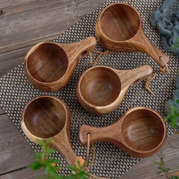 IBASETOY Water Cup Wood Light Brown 1 Pcs