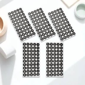 IBASETOY Black Self Adhesive Number Stickers 1 to 50 for Organizing Labeling on Walls Windows and Doors
