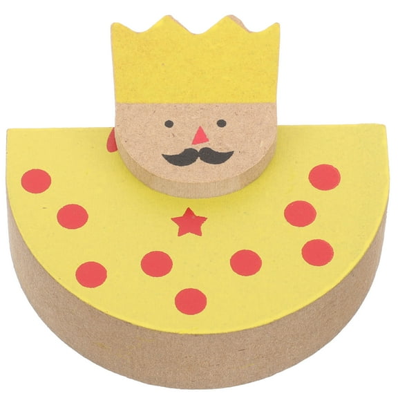 IBASETOY Nutcracker Soldier Shape Photo Holder Wood Decorative Item for Home Use and Office Decoration 1Set