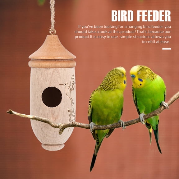 IBASETOY Outdoor Hummingbird Feeder Wooden Multi Feeding Birds 1Set