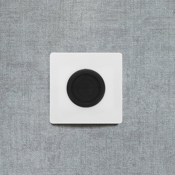 IBASETOY Black Light Switch Cover White PC Blank Panel Cable Pass Through 1Pack