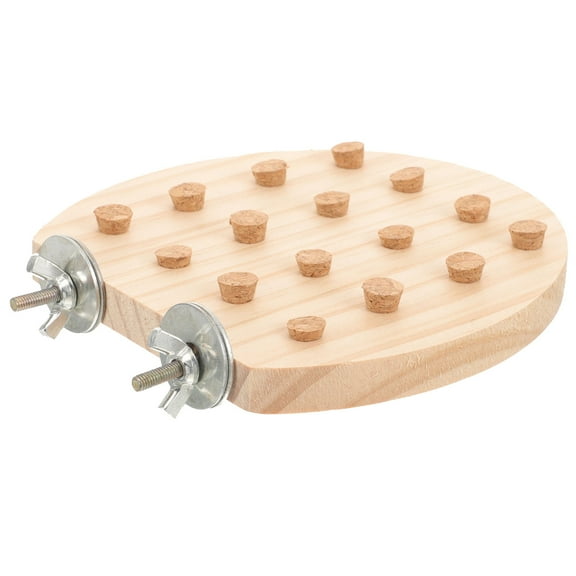 IBASETOY Parakeet Cage Platform Bird Perch Platform Beige Wood 1Pack Indoor Play