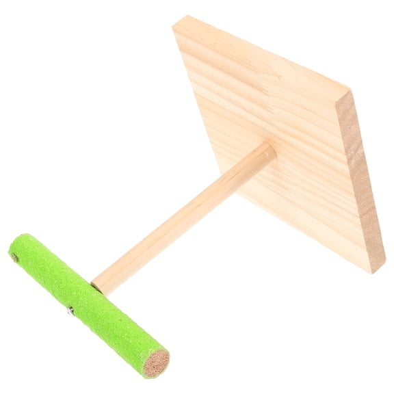 IBASETOY Assorted Color Wooden Bird Training Stand Multi Functional Durable Parrot Perch for Indoor Use