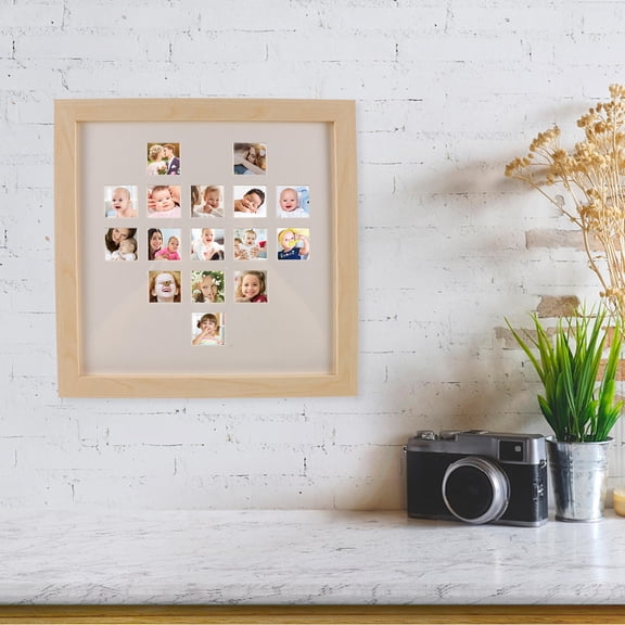 IBASETOY Picture Frame Wood Heart Shaped Multi 1Set