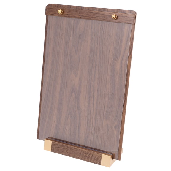 IBASETOY Certificate Plaque Display Holder with Dark Brown Wood Base for Store Use