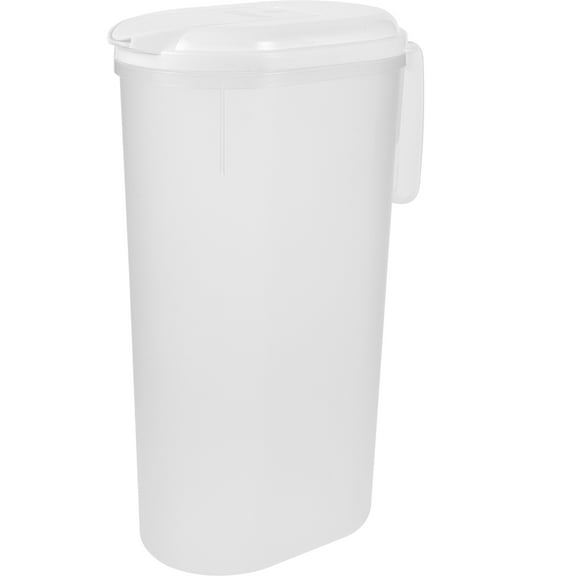 IBASETOY Plastic Water Jug with Lid White Large Capacity Suitable for Tea Water and Juice Storage