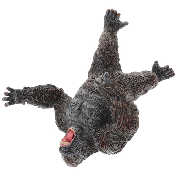 IBASETOY Plastic Chimpanzee Statue Realistic Shape Wildlife Theme Party Home Decoration 1Pack
