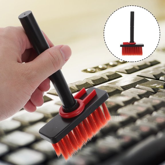 IBASETOY Portable Anti Static Cleaning Brush for Keyboard and Electronics with Deep Penetrating Black Bristles