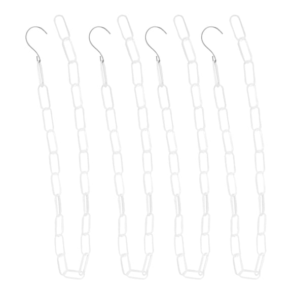 IBASETOY 4Pcs Portable Clothes Line with Plastic Chain and Hooks for Outdoor Indoor Laundry Drying