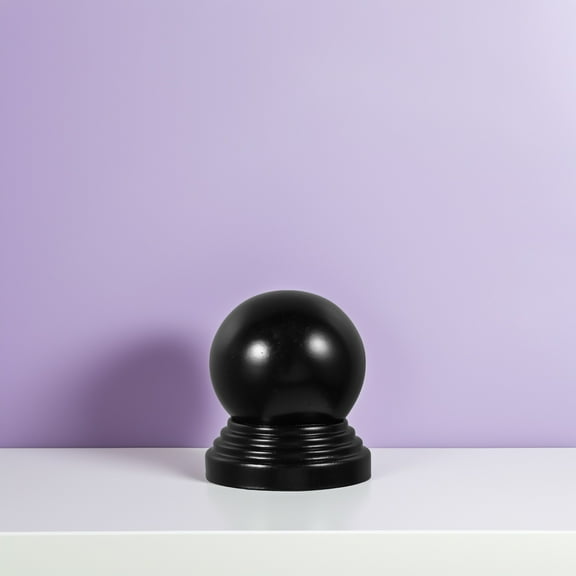 IBASETOY Post Round Caps Fence Post Cap Black Iron Ball For Elegant Design Stair Handrails 1Set