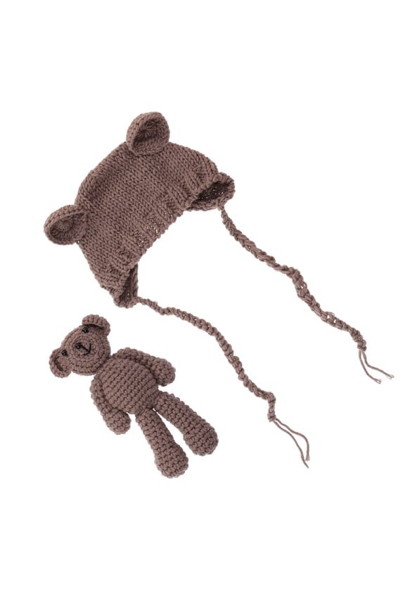 Props for Baby Photo Shoot Infant Style Hat Khaki 1 Set