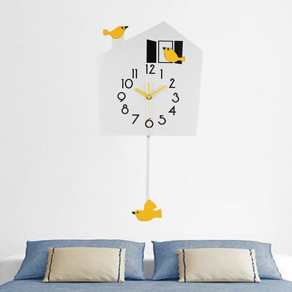 IBASETOY Quartz Wall Clock Organic Glass Time Display for Family Friends 1 Set