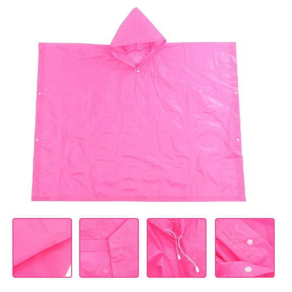 IBASETOY Rain Cover Rain Poncho Adult Pink Waterproof 1Pack