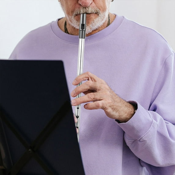 IBASETOY Portable Metal Soprano Recorder Instrument with Consistent Gentle Sound for Music