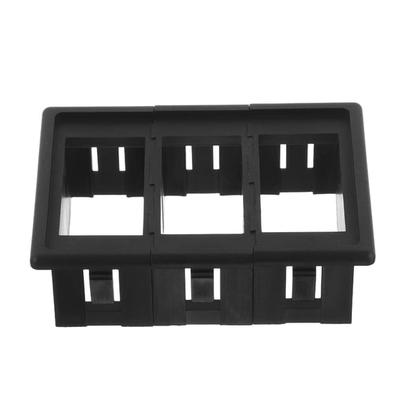 IBASETOY Rectangular Car Rocker Switch Clip Panel Holder Black ABS 1 Set