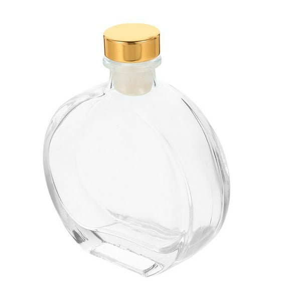 IBASETOY Refillable Glass Diffuser Bottle for Essential Oils Aromatherapy Jar Container 1 Set Transparent