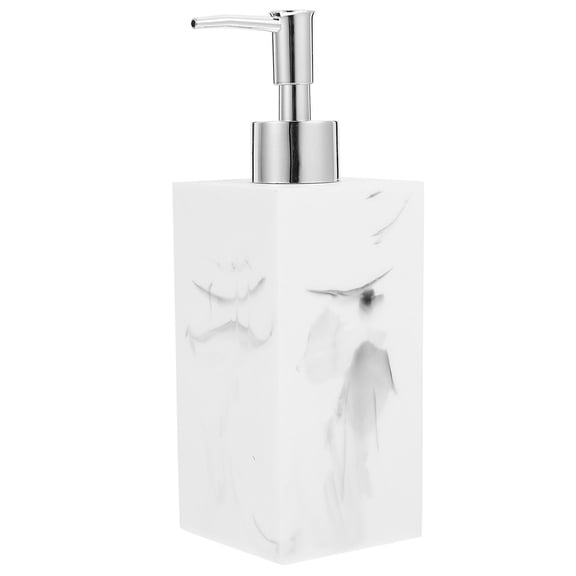 IBASETOY Sleek White Marble Soap Dispenser with Seal Lid for Kitchen and Bathroom Accessories
