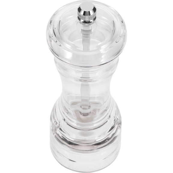 IBASETOY Transparent Handheld Pepper Mill for Sea Salt and Pepper Practical Kitchen Seasoning Tool