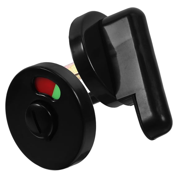 IBASETOY Bathroom Stall Lock Black Nylon Plastic Commercial Keyless Door Lock for Toilet Privacy