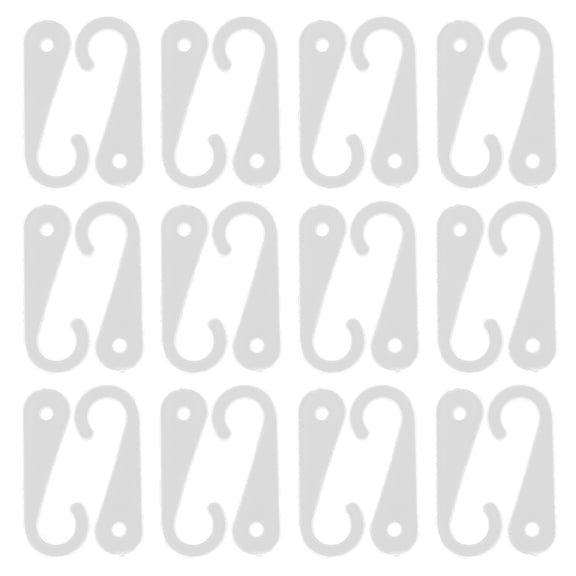 IBASETOY J Hooks For Hanging Socks 200Pcs PP Transparent