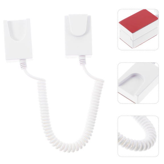 IBASETOY White Remote Control Tether Security Cable Retractable Anti Lost Rope for Home Hotel and Restaurant Use