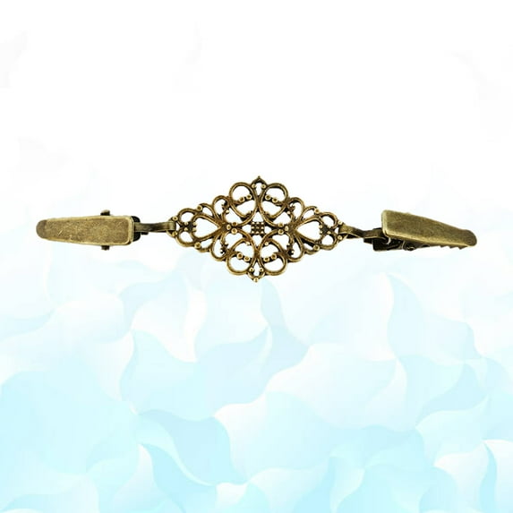 IBASETOY Elegant Golden Alloy Clothing Clips Collar Brooches for Sweaters and Jackets
