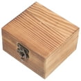 thumbnail image 1 of IBASETOY Rustic Light Brown Wood Box with Lid Latch for Organizing Jewelry Crafts and Small Sundries, 1 of 5