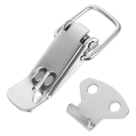 IBASETOY Spring Loaded Toggle Lock Clasp Buckle Latch Stainless Steel Silver for Toolboxes and Cabinets 1Pcs