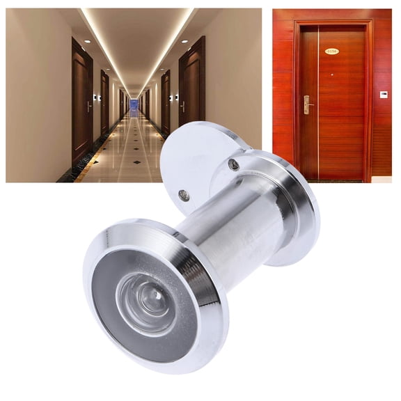 IBASETOY Easy to Install Plated Silver Door Viewer Zinc Alloy Security Pinhole for Doors