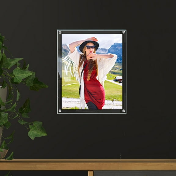 IBASETOY See Through Picture Frame Wall Mounting Acrylic Decorative Holder for Homeowners 1 Piece