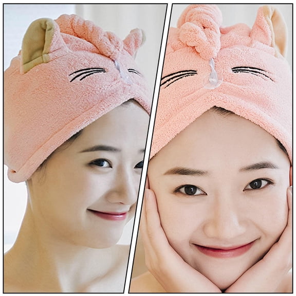 IBASETOY Shower Hair Cap for Quick Drying Water Absorption Assorted Color for Dormitory 1 Set