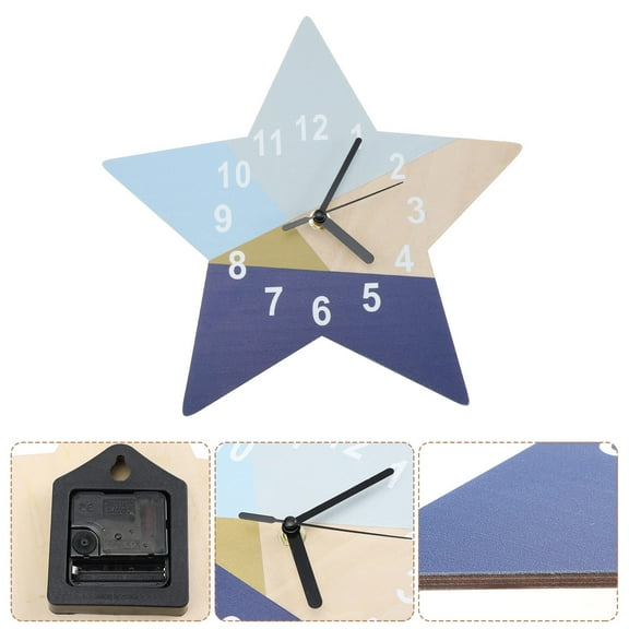 IBASETOY Blue Sturdy Lightweight Mute Clock for Home Use and Decoration