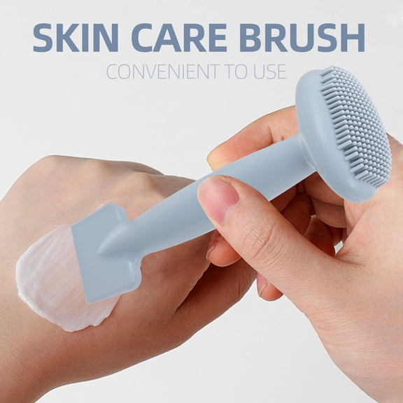 IBASETOY Soft Silicone Facial Brush for Mask Application and Gentle Face Exfoliating in Blue
