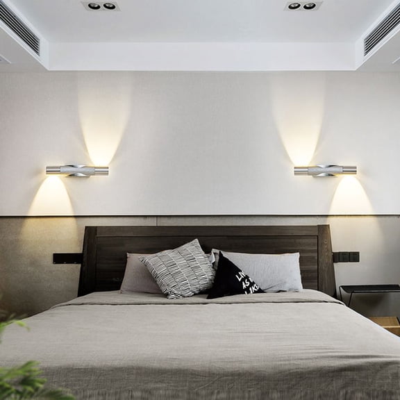 IBASETOY Silver 360 Degree Rotatable Wall Lamp for Indoor Lighting with Creative Design and Fine Workmanship