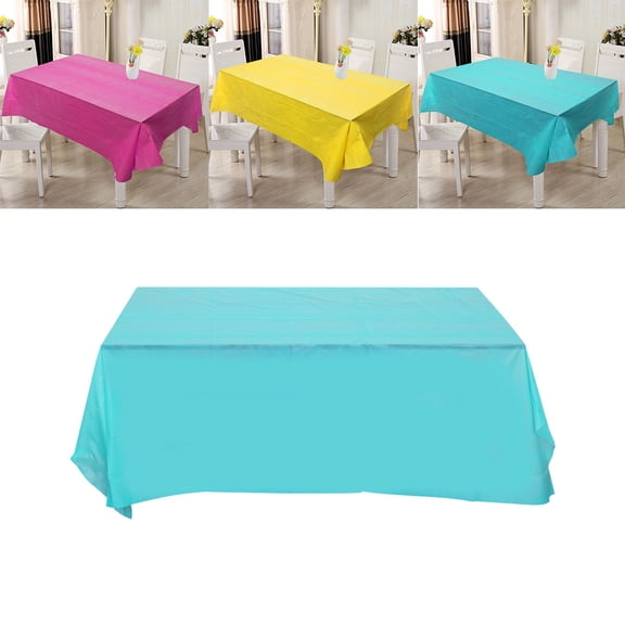 IBASETOY Skyblue Disposable PE tablecloth for Table Protection Waterproof Onesize Fits Most 137x183cm