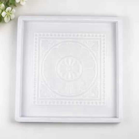 IBASETOY Durable White Plastic Path Maker Mold for Concrete and Cement Paving