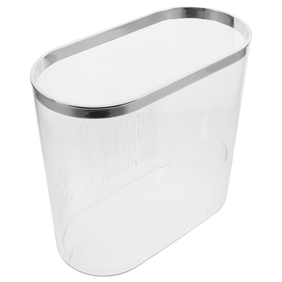 IBASETOY Practical Transparent Plastic Trash Bin for Household Kitchen and Office Use