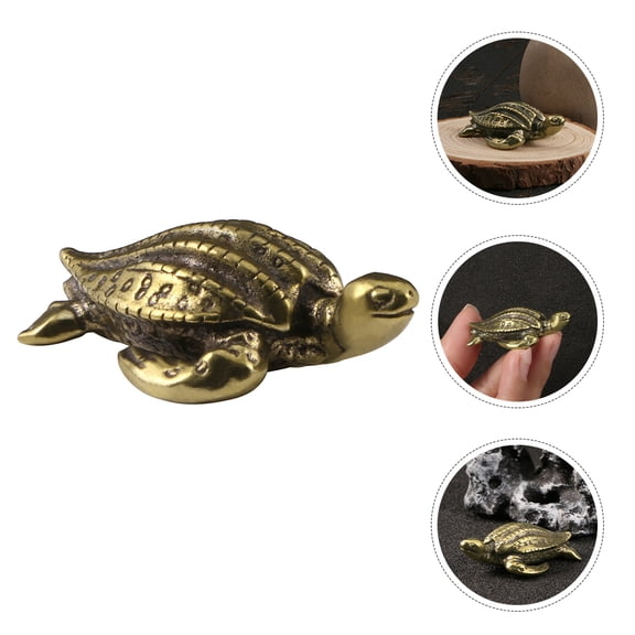 IBASETOY Small Turtle Figurine Turtle Model Simple and Classic for Garden Decoration 1Set