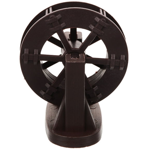 IBASETOY Simulation Water Wheel Prop Coffee Color for Potted Landscape and Small Pond Fountain