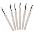 thumbnail image 1 of IBASETOY 6Pcs White Eyelash Brush Set with Silicone Bristles for Makeup Lash Separation and Mascara Application, 1 of 8