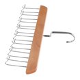 thumbnail image 1 of IBASETOY Space Saving Clothes Hangers Wood Khaki Clothing Storage 1 Set Room Organization, 1 of 7