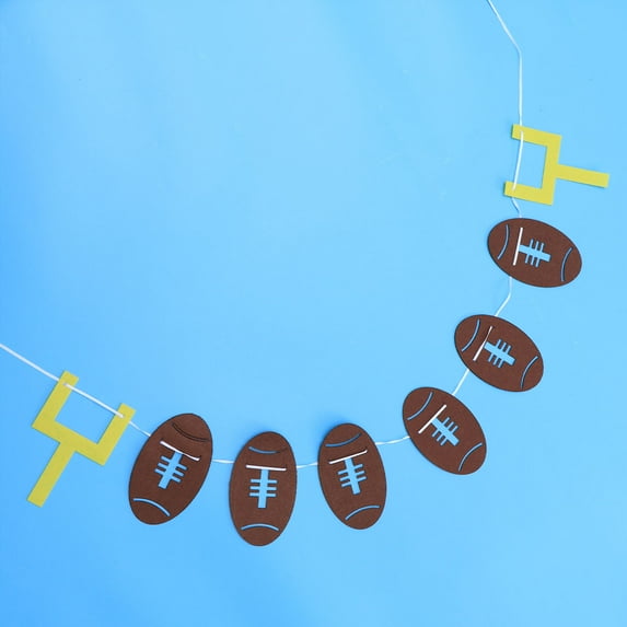 IBASETOY Football Party Decorations Assorted Color Flags for Birthday and Celebration