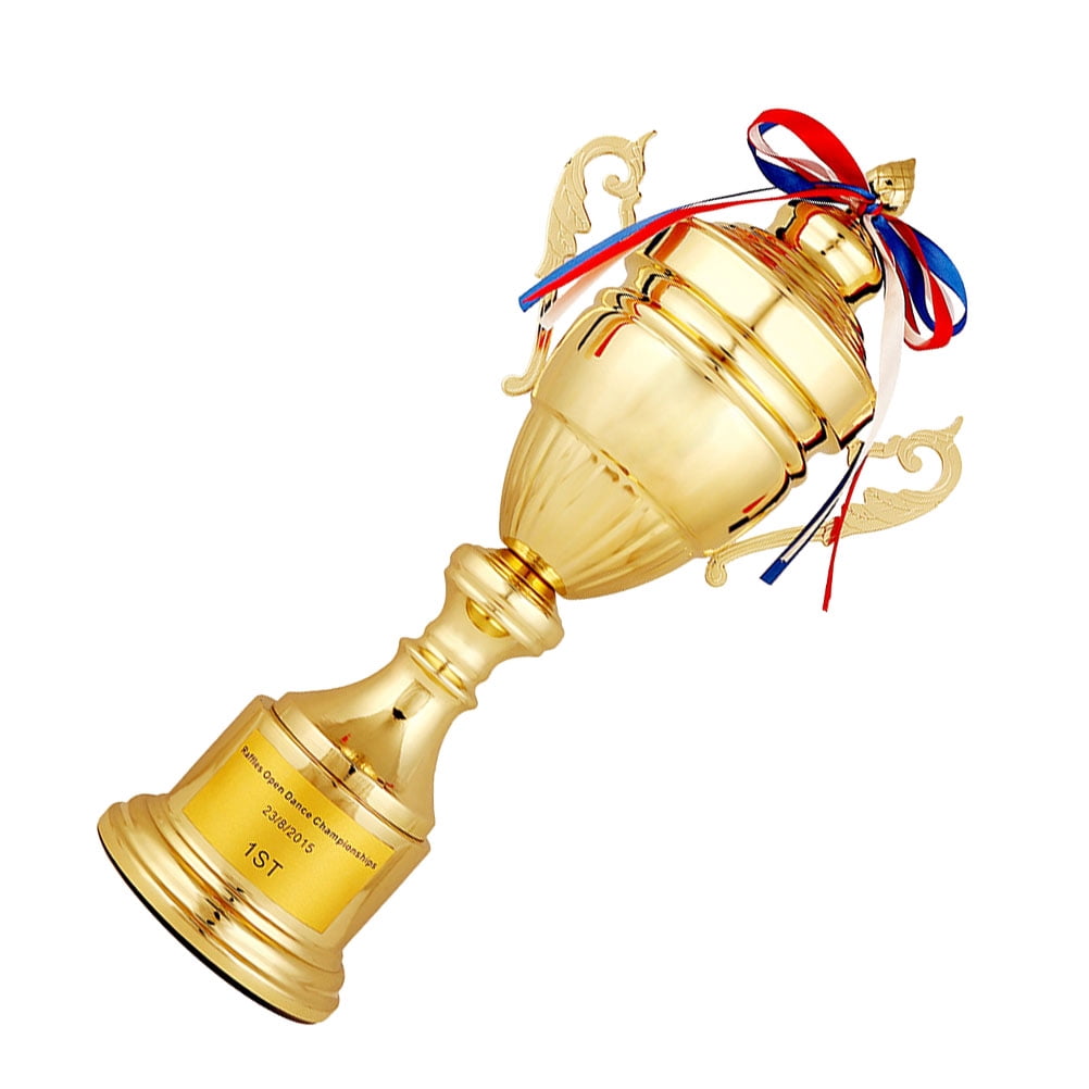 IBASETOY Golden Award Trophy Metal Party Prize with Base for Ceremony and Competition