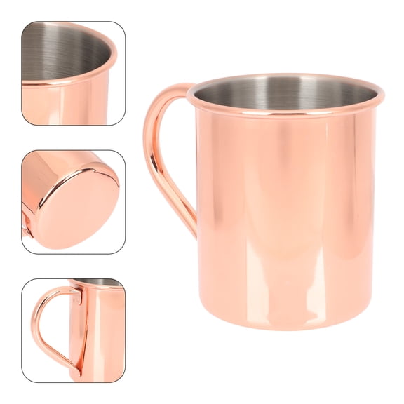 IBASETOY Golden Stainless Steel Cocktail Cup with Handle for Party Wine and Beverage Serving